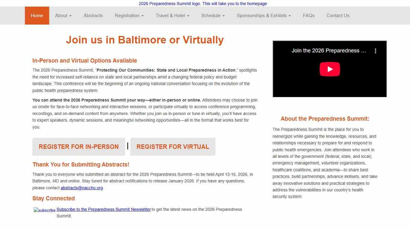 Home - 2026 Preparedness Summit